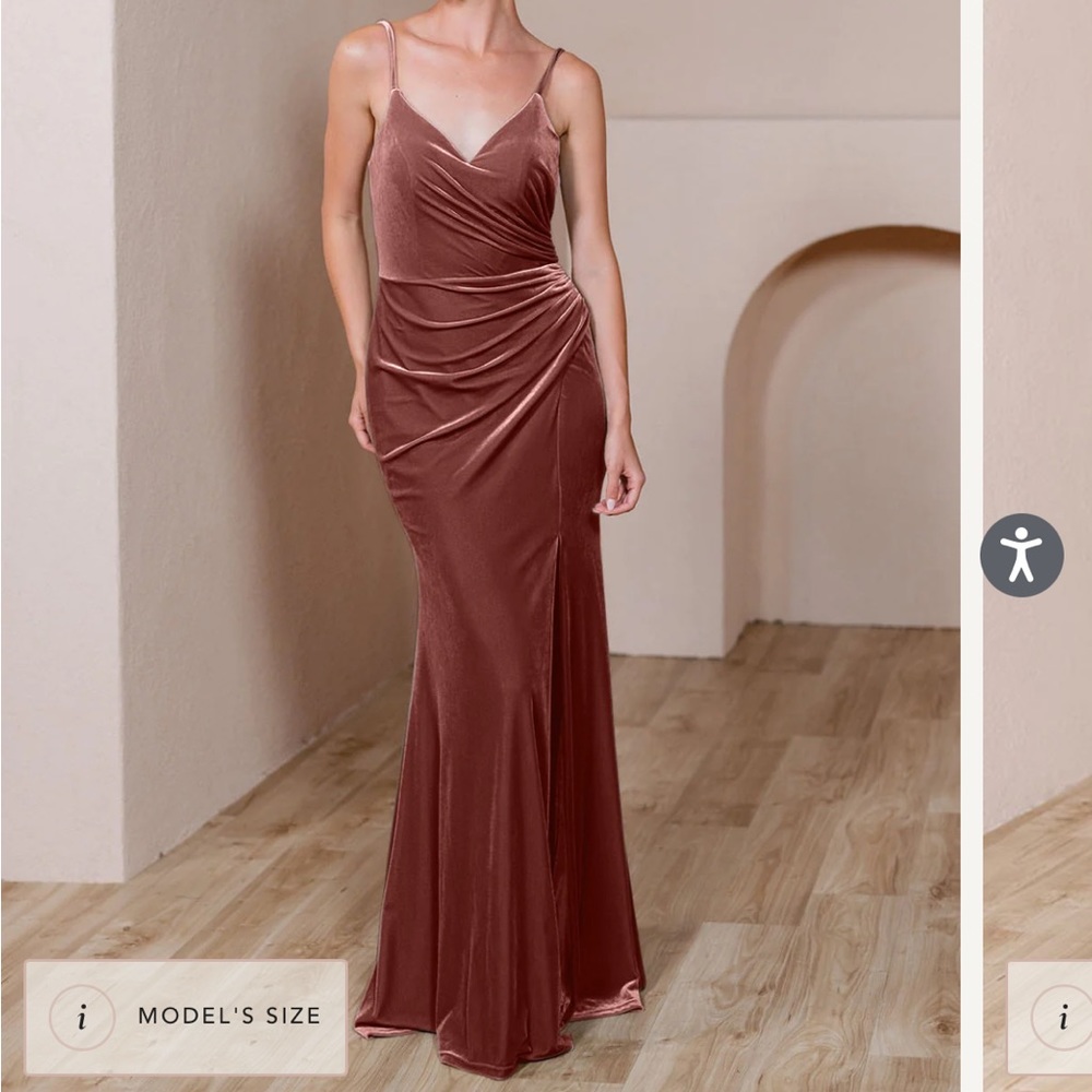 Revelry - Rory velvet dress in dusty rose, size 10